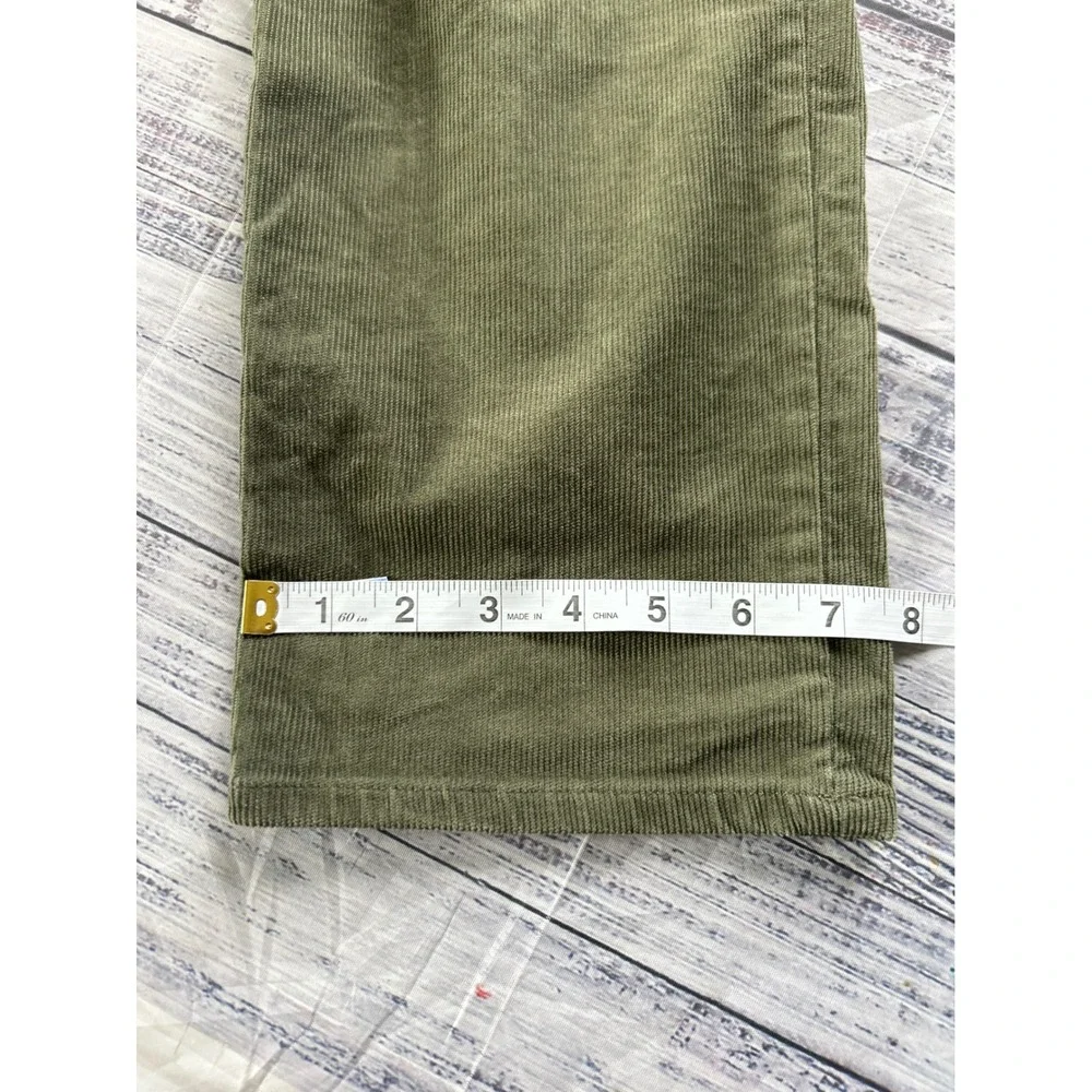 Bonobos Corduroy Pants Men Olive Green 5-Pocket Straight Leg 34x34